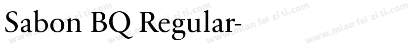 Sabon BQ Regular字体转换